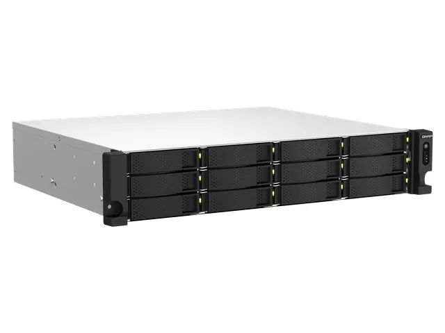 QNAP TS-1264U-RP, NAS, Rack (2U), Intel Celeron, 8 GB, DDR4, 0 TB