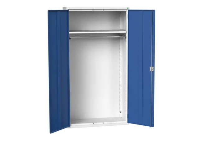 Lockerkast 2000x1050x550mm 1 vak, dubbele vleugeldeur, RAL5010