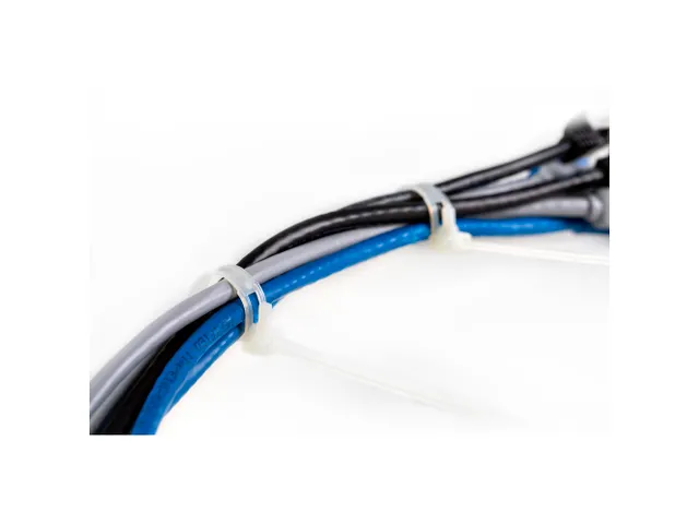 20cm Herbruikbare Kabelbinders wit nylon 100 stuks