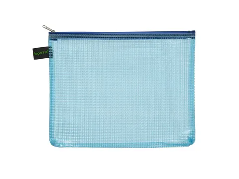 Trousse Foldersys A5 EVA sans PVC bleu transparent
