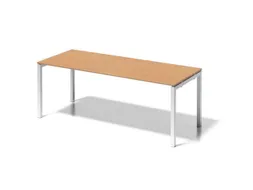 bureau HxBxD 740x2000x800mm blad beuken 4-voeten verkeerswit