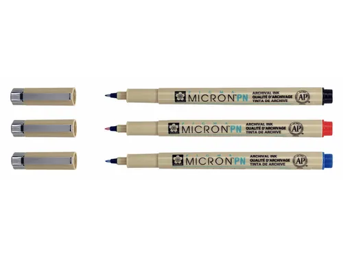 Fineliner Sakura Pigma Micron 0.4mm blister à 3 stuks assorti