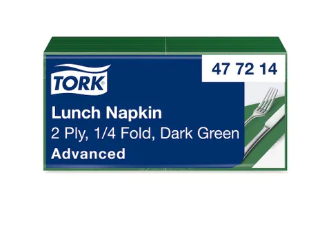 Tork Advanced 18461 servetten 2-laags mos groen 33x33cm 1/4 vouw