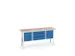 werkbank,HxBxD 830-930x2000x600mm,multiplexblad,uitrusting: 3laden