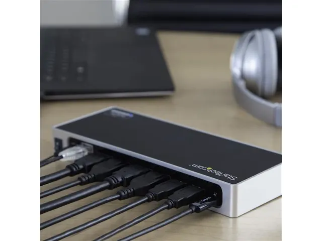 Dual-4K Docking Station Met 6 X Usb C / Usb 3.0 Poorten