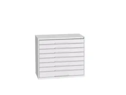 ladekast HxBxD 900x1050x550mm 8laden romp RAL7035 front RAL7035