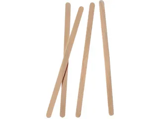 Roerstaafje Uit Hout FSC Splintervrij 140 mm Pak 1000 Stuks - 1