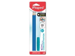 Maped Kidy Learn Concentratie 2 Potloden HB met kauwdop Blauw