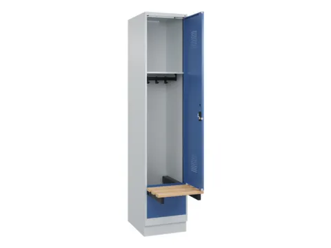locker met bank,HxBxD 1950x400x815mm,1vak,vak B 400mm,cilinderslot