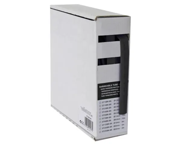 Thermische Krimpkous 12.0mm - Zwart - 8m