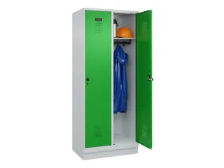 locker,HxBxD 1950x800x500mm,2vak,vak B 400mm,draaigrendel,sokkel - 1