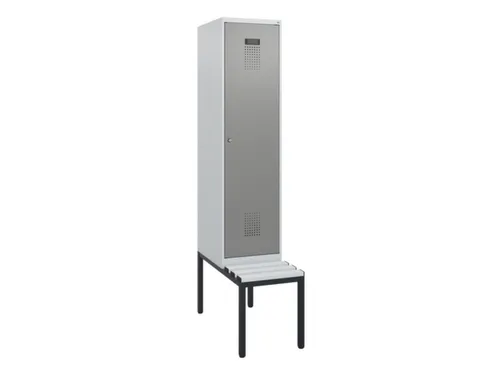 locker met bank,HxBxD 1950x400x815mm,1vak,vak B 400mm,cilinderslot