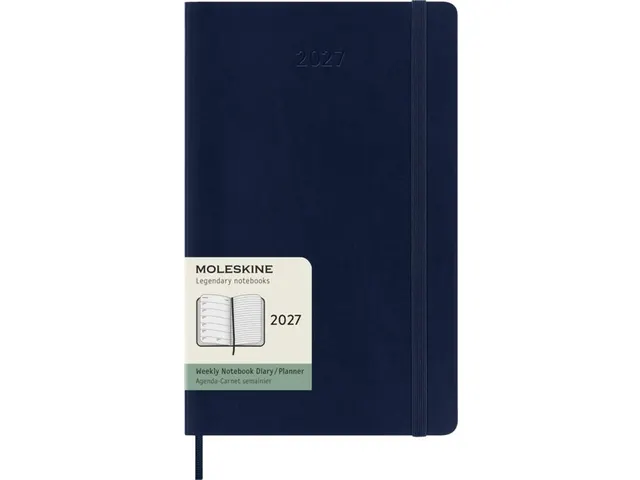 Agenda 2027 Moleskine 12M Weekly 7dag/1pagina large sc sapphire blue