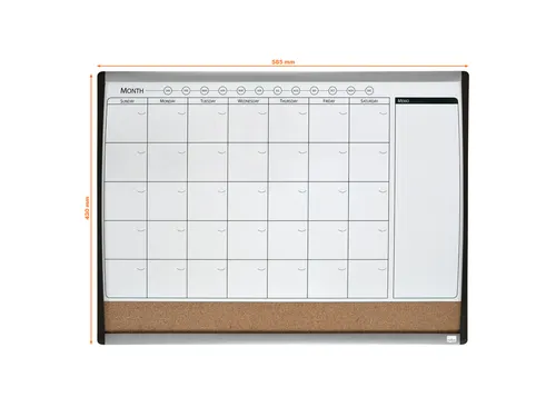 Nobo magnetisch combibord met maandplanner 58.5x43cm