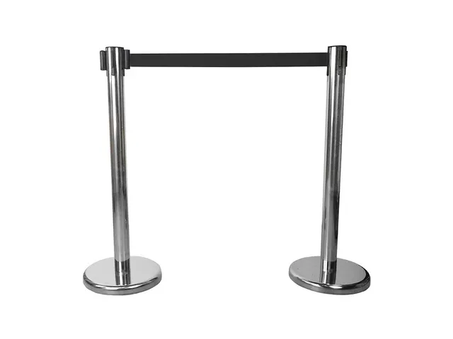 Poteau de barrière Seco Chrome avec cordon
