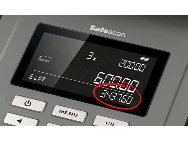 Geldtelweegschaal Safescan 6165 Zwart