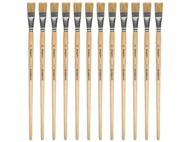 Lyonse penseel Kangaro #20 gelakt hout doos a 12 stuks