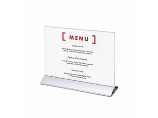 Menukaarthouder IEZZY liggend A4 aluminium voet - 1