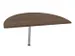 table de rallonge HxlxP 740x1400x700mm mi-rond NV brun caryer