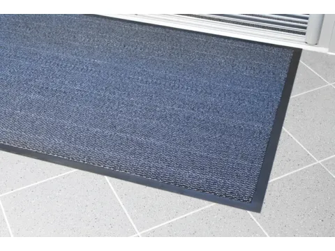 schoonloopmat,HxLxB 7x900x600mm,zwart/blauw