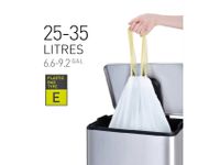 Afvalzak EKO met trekband 25-35 liter type E wit