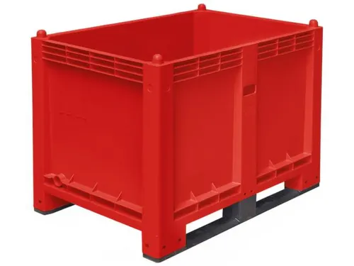Stapelcontainer Pp Hxbxd 850x1200x800mm 550 Liter 2Sledepoten Rood