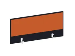 baliepaneel,v. bureau,aanbouw achter,B 1000mm,CC-zwart,BN3012-oranje