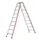 trapladder,beide zijden,2x9treden,Stand H 1,61m,balk L 2,28m,aluminium