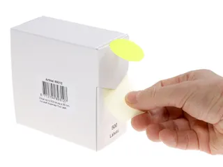 Etiketten Op Rol Fluor Geel 35mm Met Dispenser 500 Stuks - 5