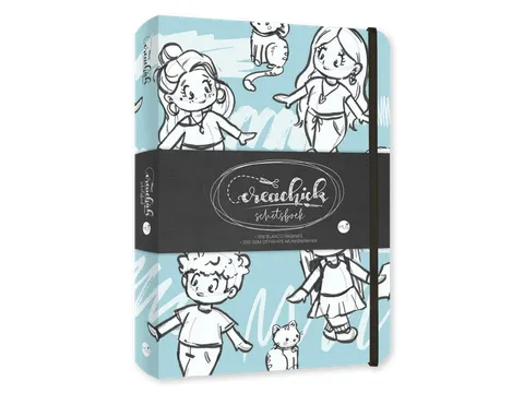 Schetsboek CreaChick Chibi Blue 108 pagina's 200 gram