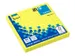 Notitieblok 75x75mm Brilliant geel 80 blad ruitjes