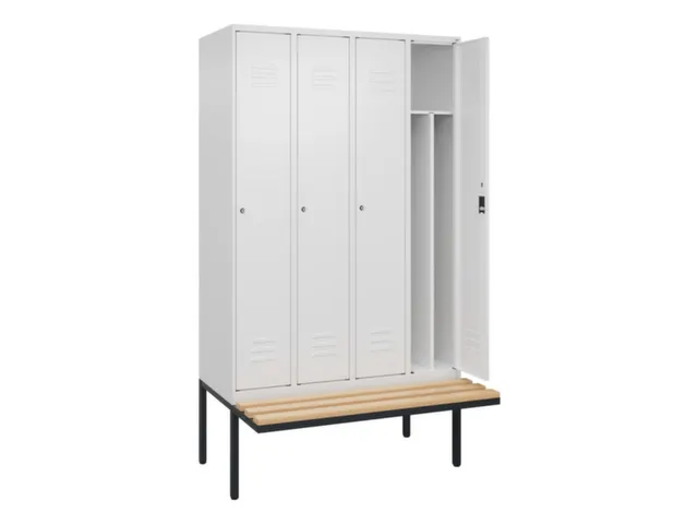 locker voor scheiding van kleding,HxBxD 2120x1200x815mm,4vak