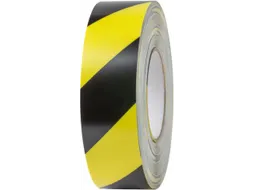vloermarkeertape,PVC,geel/zwart,band LxB 33mx100mm