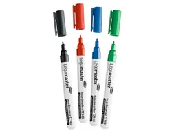 Viltstift Legamaster TZ 140 whiteboard rond 1mm assorti blister à 4 s