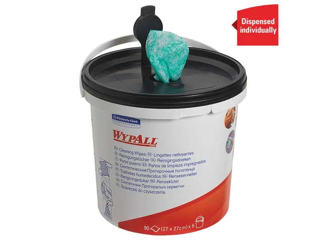 Reinigingsdoek WypAll 7775 27x27cm 90vel per emmer groen