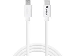 Usb-C naar Micro Usb oplaadkabel wit 1 m