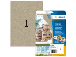 HERMA 10758 Silphie-papier Etiketten A4 210x297mm bruin 20 stuks