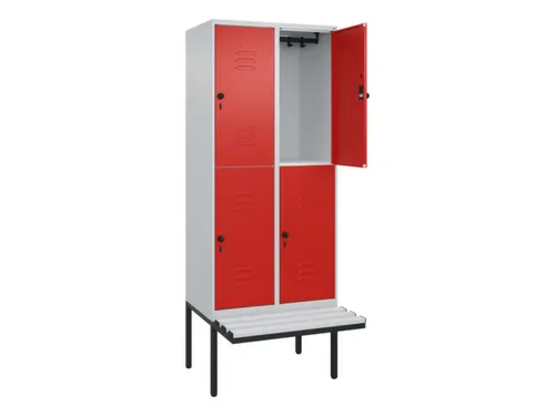 Dubbeldekse dekenkist,HxBxD 2120x800x815mm,2x2vak.,vak B 400mm