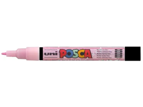 Verfstift Posca PC3M Fijne punt 0,9-1,3mm glitter roze