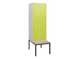 Dubbeldekse dekenkist,HxBxD 1950x600x815mm,2x2vak.,vak B 300mm