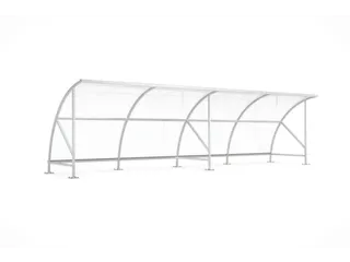 overdekte fietsenstalling,HxBxD 2290x8250x2180mm,wanden acrylglas - 1