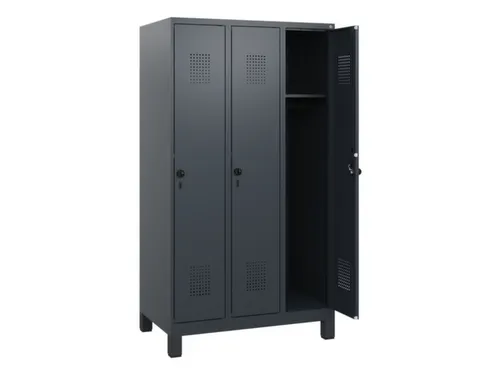 schoollocker,HxBxD 1630x900x500mm,3vak,vak B 300mm,draaigrendel,voeten