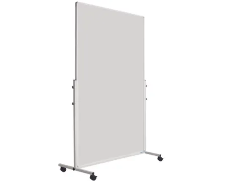 Dubbelzijdig Whiteboard 120x180cm Mobiel Emaille Wit Profiel