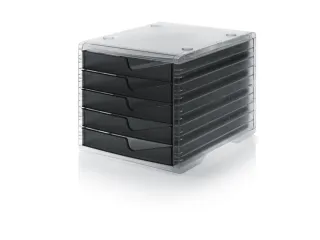 ladeblok,5xDIN C4,Tafelopstelling,HxBxD 255x270x340mm,Polystyreen - 1