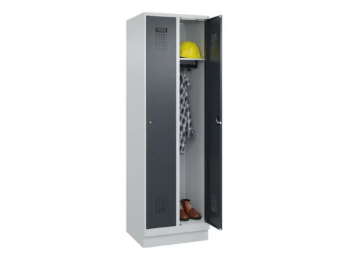 locker,HxBxD 1950x600x500mm,2vak,vak B 300mm,cil.-slot,sokkel