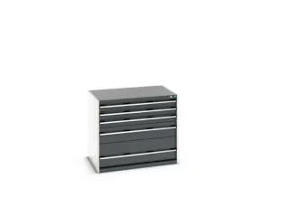 ladekast HxBxD 900x1050x750mm 5laden romp RAL7035 front RAL7016 - 7