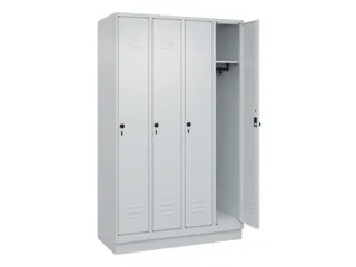 locker,HxBxD 1950x1200x500mm,4vak,vak B 300mm,draaigrendel,sokkel - 2