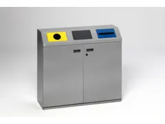 Afvalverzamelstation 3x80 Liter Inworp ral1023/ral7021/ral5010