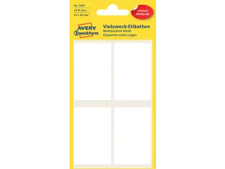 Etiket Avery Zweckform 3087 54x35mm wit 24 stuks - 1
