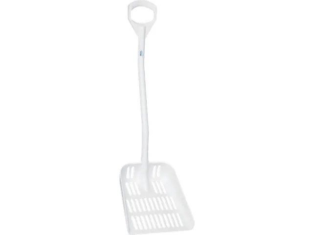 Hygiene 5603-5 uitlekschep, wit, steel 115cm, groot blad 38x34cm
